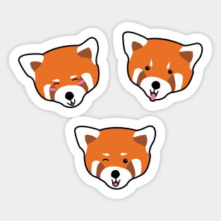 Cheeky Little Red Panda Adorable Collection Sticker